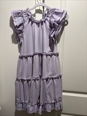 sundays Lavender Ruffle Tiered Dress